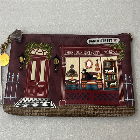 Vendula London NEW Sherlock Detective Agency Clutch/Cosmetic Bag - Picture 1 of 9